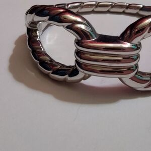 Elegant Silver-Toned Women's Cuff Bracelet